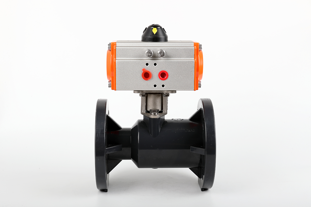 青龙气动法兰一体球阀